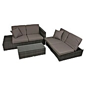 Garden Pleasure Loungemöbel-Set Alcudia (4 -tlg., Aluminium, Kunststoffgeflecht HDPE, Grau) | BAUHAUS