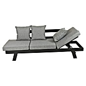 Garden Pleasure Loungesofa Donna (B x T x H: 216 x 74 x 70 cm, Aluminium, Polyester, Grau/Schwarz) | BAUHAUS