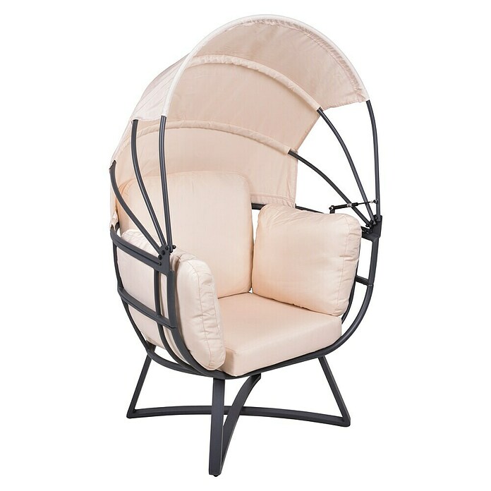 Garden Pleasure Garten-Loungesessel Delos (Beige/Anthrazit, B x T x H: 91 x 77 x 152 cm) | BAUHAUS