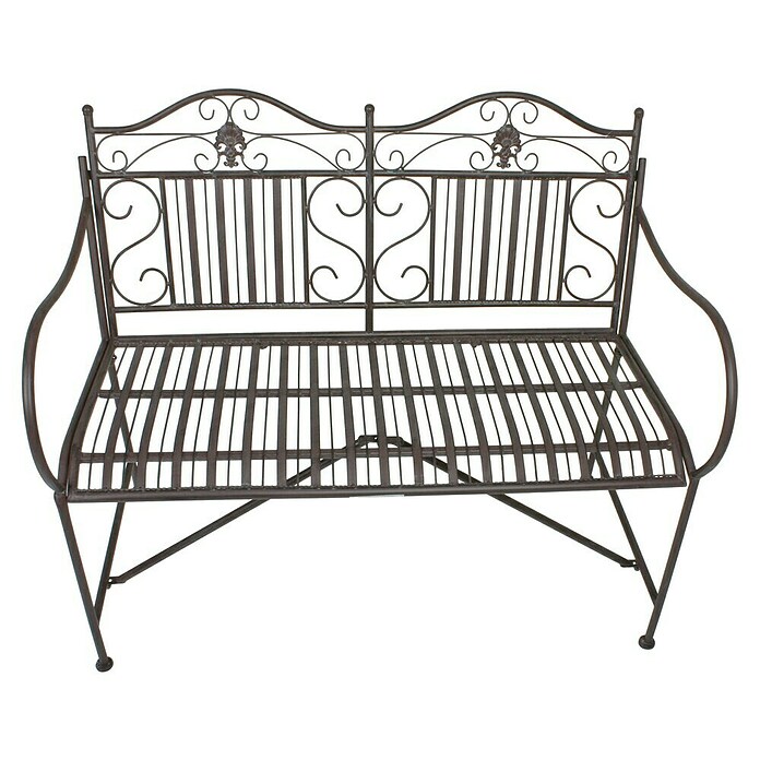 Garden Pleasure Gartenbank Mangan (B x T x H: 106 x 57 x 91 cm, Stahl, Schwarz-Braun) | BAUHAUS