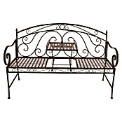 Garden Pleasure Gartenbank Saket mit hochklappbarem Tisch (B x T x H: 148 x 55 x 96 cm, Stahl, Braun) | BAUHAUS