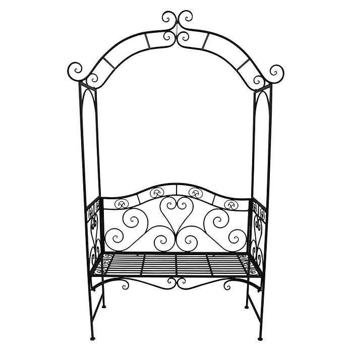 Garden Pleasure Gartenbank Colima mit Rosenbogen (B x T x H: 124 x 48 x 200 cm, Stahl, Schwarz) | BAUHAUS