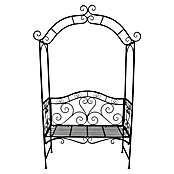 Garden Pleasure Gartenbank Colima mit Rosenbogen (B x T x H: 124 x 48 x 200 cm, Stahl, Schwarz) | BAUHAUS