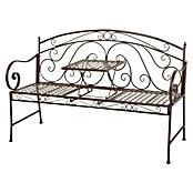 Garden Pleasure Gartenbank Saket mit hochklappbarem Tisch (B x T x H: 148 x 55 x 96 cm, Stahl, Braun) | BAUHAUS