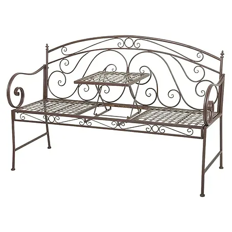 Garden Pleasure  Gartenbank Saket mit hochklappbarem Tisch