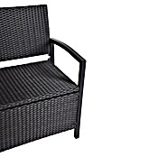 Garden Pleasure Gartenbank Ferrara (B x T x H: 117 x 58 x 86 cm, Aluminium, Polyrattan, Schwarz) | BAUHAUS