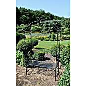 Garden Pleasure Gartenbank Colima mit Rosenbogen (B x T x H: 124 x 48 x 200 cm, Stahl, Schwarz) | BAUHAUS