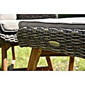 Garden Pleasure Loungemöbel-Set Calvia (3 -tlg., Aluminium, Kunststoffgeflecht HDPE, Akazie, Polyester, Anthrazit/Dunkelgrün) | BAUHAUS