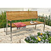 Garden Pleasure Gartenbank Denver 3-Sitzer (B x T x H: 144 x 56 x 86 cm, Teak, Natur/Silber) | BAUHAUS