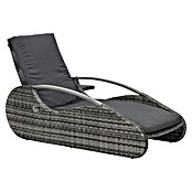 Garden Pleasure Loungeliege Alassio (Aluminium, Kunststoffgeflecht HDPE, Dunkelgrau/Anthrazit) | BAUHAUS