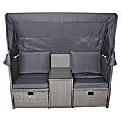 Garden Pleasure Loungesofa Saint-Tropez 2-Sitzer (B x T x H: 170 x 75 x 83 cm, Polyrattan, Schwarz/Silbergrau) | BAUHAUS