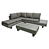 Garden Pleasure Loungemöbel-Set Cadiz (3 -tlg., Aluminium, Kunststoffgeflecht HDPE, Schwarz/Grau) | BAUHAUS