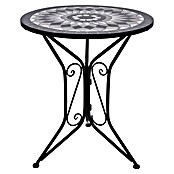 Garden Pleasure Balkonmöbel-Set Jalua (3 -tlg., Stahl, Keramik, Schwarz-Grau-Weiß, Klappbar) | BAUHAUS