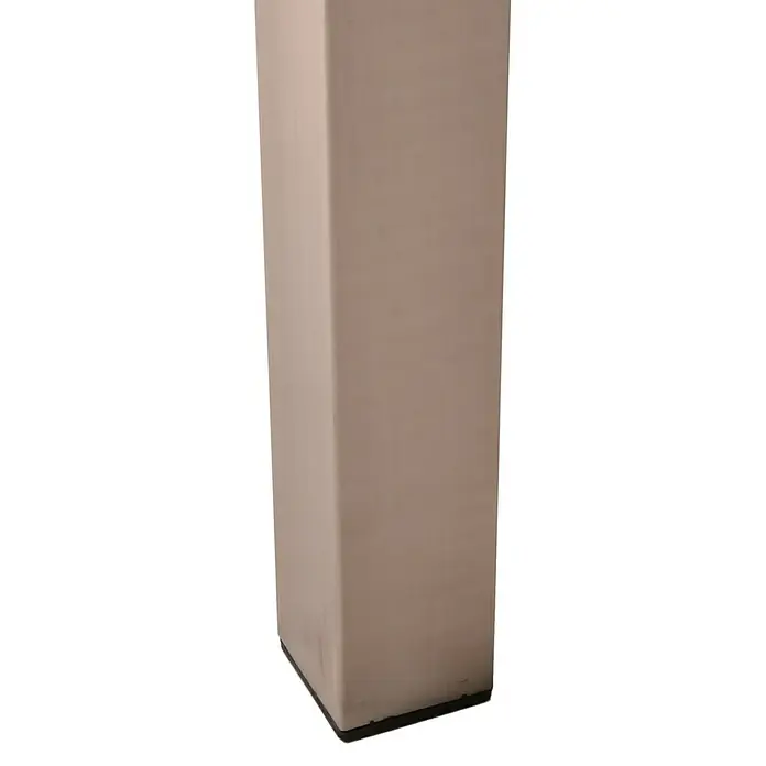 Garden Pleasure Gartenbank Dallas - B x T x H: 180 x 38 x 45 cm, Teak, Edelstahl, Natur/Silber - Helles braunes Möbelbein mit schwarzem Fuß.