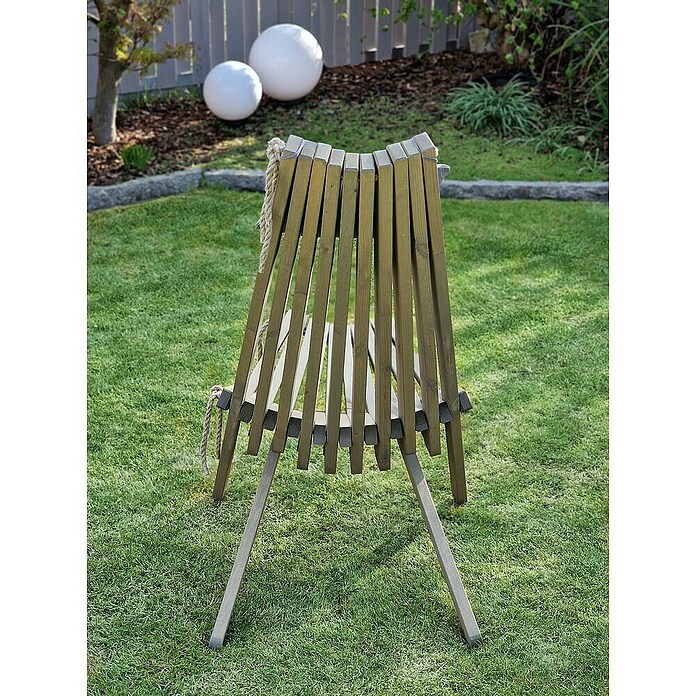 Garden Pleasure Relaxsessel Falun inkl. Kissen (Kiefernholz, Grau, 93 x 69 x 104 cm) | BAUHAUS