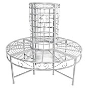 Garden Pleasure Baumbank Larissa 360° (Ø x H: 121 x 112 cm, Stahl, Weiß) | BAUHAUS