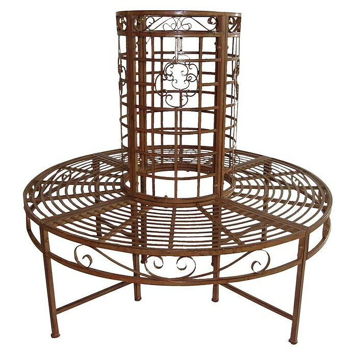 Garden Pleasure Baumbank Larissa 360° (Ø x H: 121 x 112 cm, Stahl, Rost-Bronze) | BAUHAUS