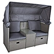 Garden Pleasure Loungesofa Saint-Tropez 2-Sitzer (B x T x H: 170 x 75 x 83 cm, Polyrattan, Schwarz/Silbergrau) | BAUHAUS