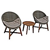 Garden Pleasure Gartenmöbel-Set Reno (3 -tlg., Akazie, Kunststoffgeflecht, Nelkengrau/Braun/Taupe) | BAUHAUS