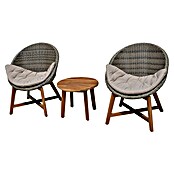 Garden Pleasure Gartenmöbel-Set Reno (3 -tlg., Akazie, Kunststoffgeflecht, Nelkengrau/Braun/Taupe) | BAUHAUS