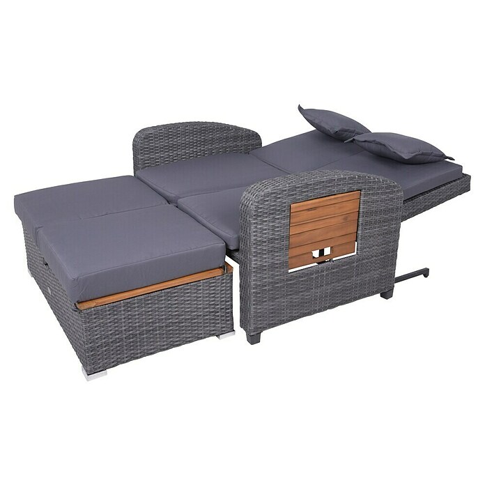 Garden Pleasure Loungesofa Bari (Stahl, Akazie, Polyester, Braun/Anthrazit) | BAUHAUS
