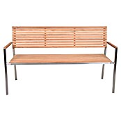 Garden Pleasure Gartenbank Denver 3-Sitzer (B x T x H: 144 x 56 x 86 cm, Teak, Natur/Silber) | BAUHAUS
