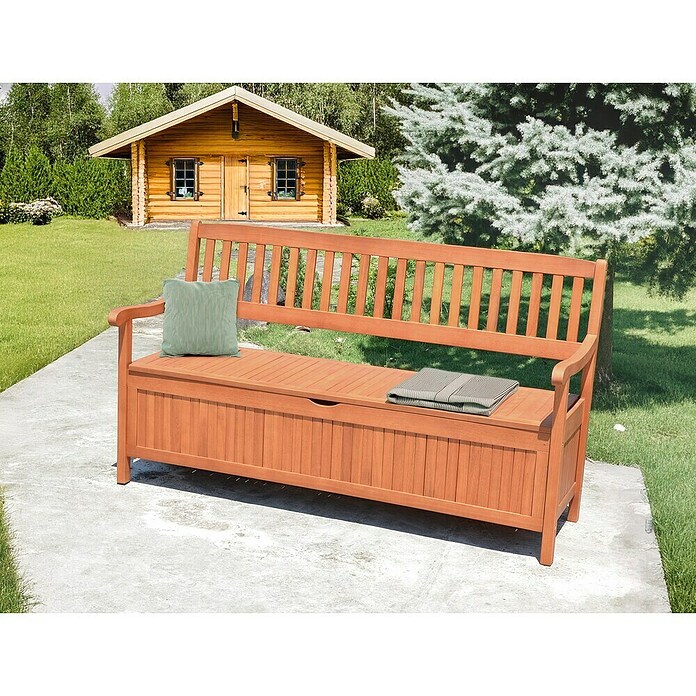 Garden Pleasure Gartenbank Houston 3-Sitzer (B x T x H: 157 x 59 x 90 cm, Eukalyptus, Natur) | BAUHAUS