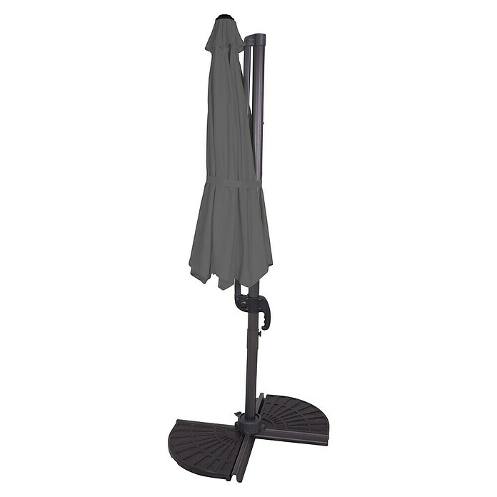 Garden Pleasure Ampelschirm rund Deluxe (Anthrazit, Durchmesser Bespannung: 300 cm) | BAUHAUS