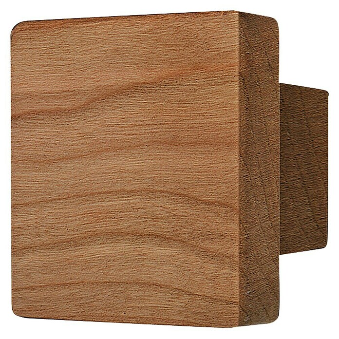 Möbelknopf (50 x 50 x 21 mm, Kirschbaumholz, Naturbelassen)