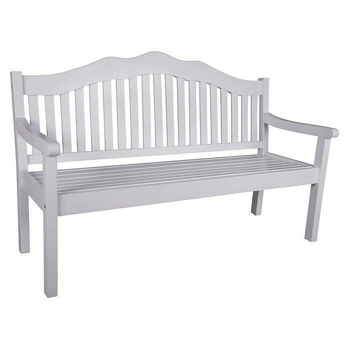 Garden Pleasure Gartenbank Austin (B x T x H: 160 x 64 x 103 cm, Eukalyptus, Weiß) | BAUHAUS