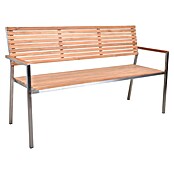Garden Pleasure Gartenbank Denver 3-Sitzer (B x T x H: 144 x 56 x 86 cm, Teak, Natur/Silber) | BAUHAUS