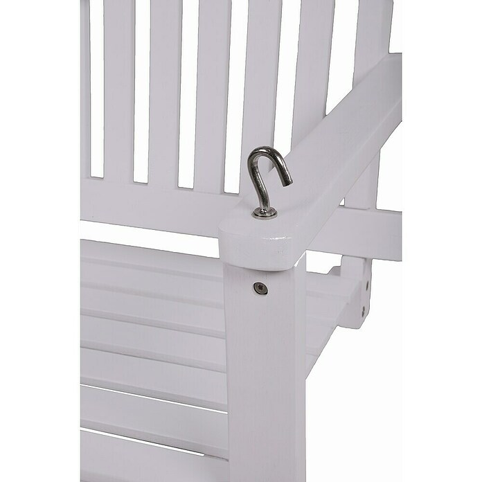 Garden Pleasure Hängebank Augusta (B x T x H: 130 x 63 x 57 cm, Eukalyptus, Weiß) | BAUHAUS