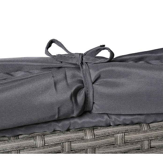 Garden Pleasure Loungesofa Saint-Tropez 2-Sitzer (B x T x H: 170 x 75 x 83 cm, Polyrattan, Schwarz/Silbergrau) | BAUHAUS
