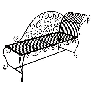 Garden Pleasure Gartenbank Lamington (B x T x H: 163 x 47,5 x 93 cm, Stahl, Schwarz-Braun)