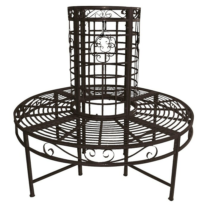 Garden Pleasure Baumbank Larissa 360° (Ø x H: 121 x 112 cm, Stahl, Schwarz) | BAUHAUS
