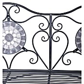 Garden Pleasure Gartenbank Jalua (B x T x H: 116 x 53 x 90,5 cm, Stahl, Schwarz-Grau-Weiß) | BAUHAUS