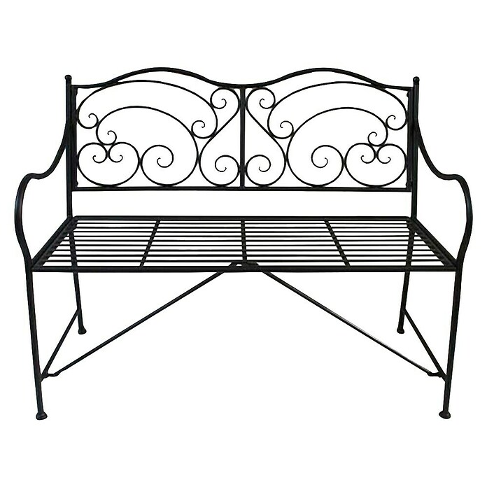 Garden Pleasure Gartenbank Vesuv (B x T x H: 111 x 54 x 93 cm, Stahl, Schwarz-Matt) | BAUHAUS