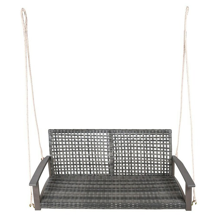 Garden Pleasure Hängebank Cuneo (B x T x H: 131 x 64 x 53 cm, Polyrattan, Akazie, Grau) | BAUHAUS