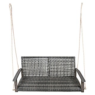 Garden Pleasure Hängebank Cuneo (B x T x H: 131 x 64 x 53 cm, Polyrattan, Akazie, Grau)