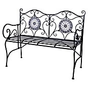 Garden Pleasure Gartenbank Jalua (B x T x H: 116 x 53 x 90,5 cm, Stahl, Schwarz-Grau-Weiß) | BAUHAUS