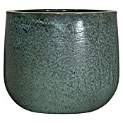 Okrugla posuda za biljke Corsica S  (Vanjska dimenzija (ø x V): 20 x 18 cm, Keramika, Zelena) | BAUHAUS