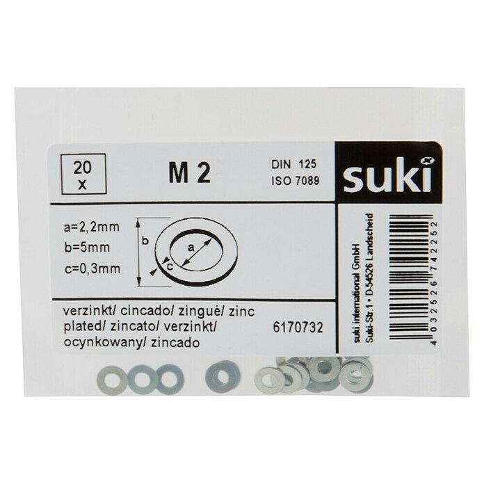 Suki Arandela (M 2, Acero, 20 ud.) | BAUHAUS