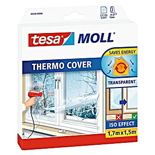 Tesa MOLL Fensterisolierfolie Thermo Cover (1,7 x 1,5 m, Farblos)