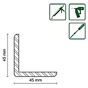 WINKELL. LAERCHE ROH45X45mm 2m
