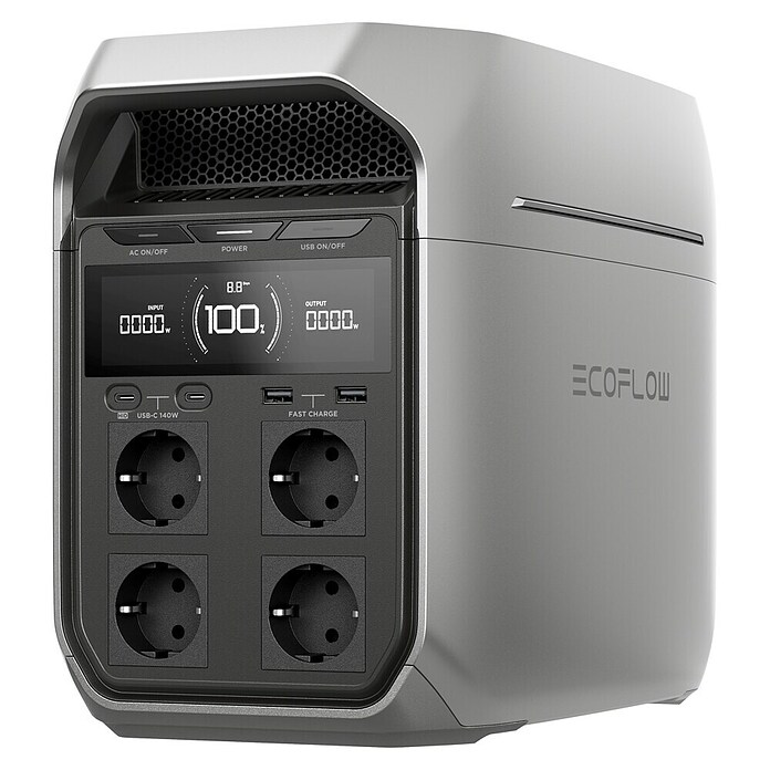 EcoFlow Estación de energía portátil solar Delta 3 Plus (1.024 Wh, Gris) | BAUHAUS