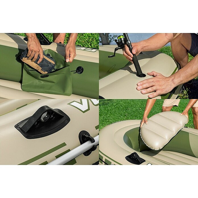 Bestway Hydro Force Napihljiv čoln Voyager X3  (Primerno za: 3 osebe, Nosilnost: 360 kg, Do x Š x V: 294 x 137 x 39 cm) | 1413 - Badeboote, SUPs,Fun Tubes,Wasserski | ABIM - Boote | ABI - Nautic | AB - Nautic | A - Eisenwaren | BAUHAUS