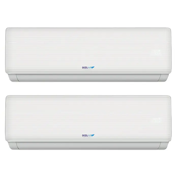 Ocelair Aire acondicionado Inverter 2x1 - 3.500 W, 3.500 W, 22 m², Blanco - Dos aires acondicionados OCELAIR blancos, apilados, brindan refrigeración y comodidad para su hogar u oficina.
