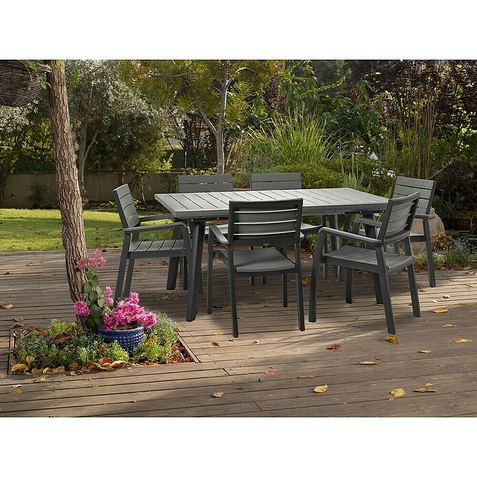 Keter Mesa de jardín Harmony (L x An x Al: 160 x 90 x 74 cm, Polipropileno, Gris) | BAUHAUS