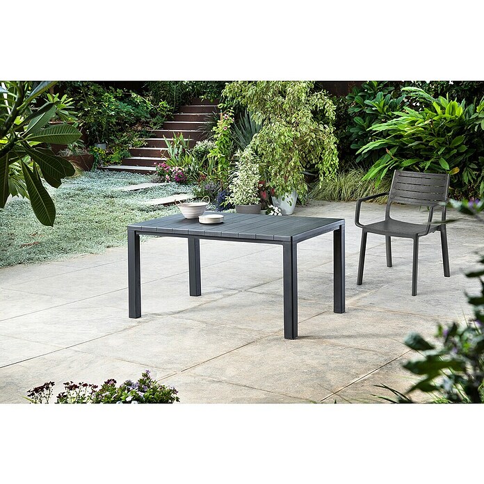 Keter Silla de jardín Metaline (An x Pr x Al: 60 x 53 x 81 cm, Antracita) | BAUHAUS