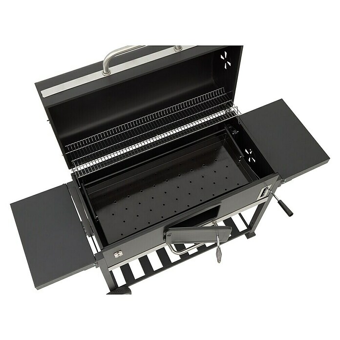 Kingstone KMS Žar na oglje Black Angus Maxi  (Površina za peko (Š x G): 92 x 43 cm, Črne barve) | 8304 - Holzkohlegrill QM | ICGA - Grillgeräte | ICG - Grillgeräte / Grillzubehör | IC - Freizeit im Garten | I - Stadtgarten | BAUHAUS